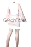 White Clasp Garter Dress