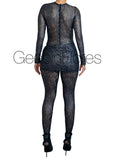 Metallic Lace Mariah Catsuit