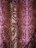 Pink Snakeskin Kiara Lace Up Sleeveless Catsuit