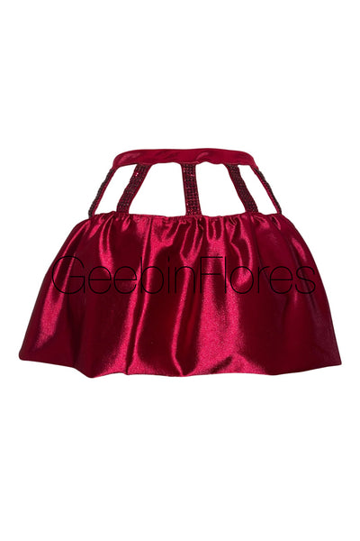 The Brielle Cut Out Skirt (Wine)