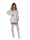 White Clasp Garter Dress
