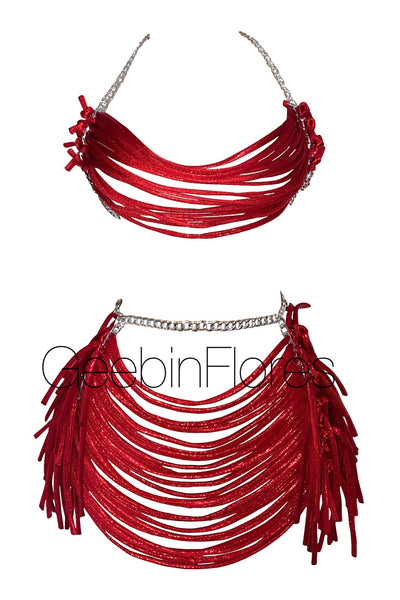 Red Strappy Candela Set (MADE TO ORDER)