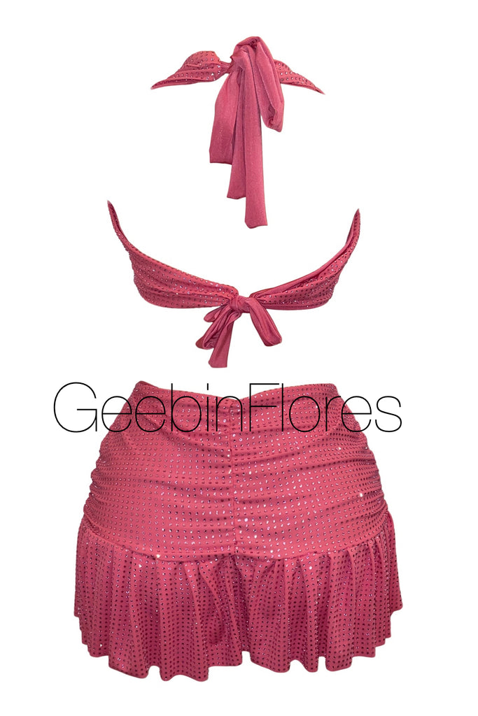 Perla Pink Crystal Dress (PREORDER)